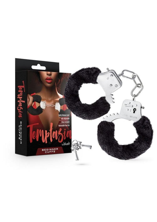 Load image 1 in gallery view. Temptasia Stainless Steel Beginner Cuffs - Black