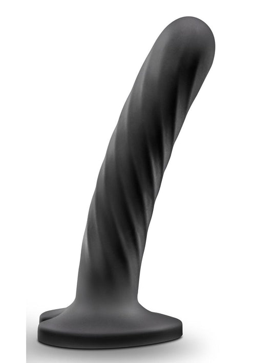 Load image 1 in gallery view. Temptasia Twist Silicone Dildo - Black - Medium - 5.5in