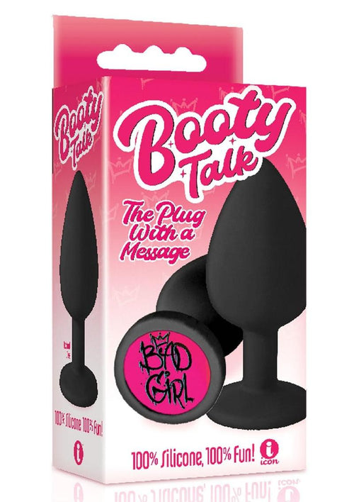 Load image 1 in gallery view. The 9's - Booty Talk Silicone Butt Plug Bad Girl - Black