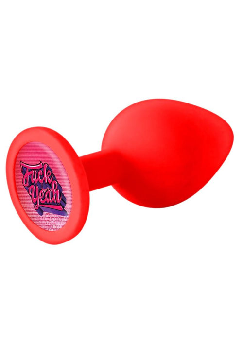 Load image 1 in gallery view. The 9's - Booty Talk Silicone Butt Plug F Yeah - Red