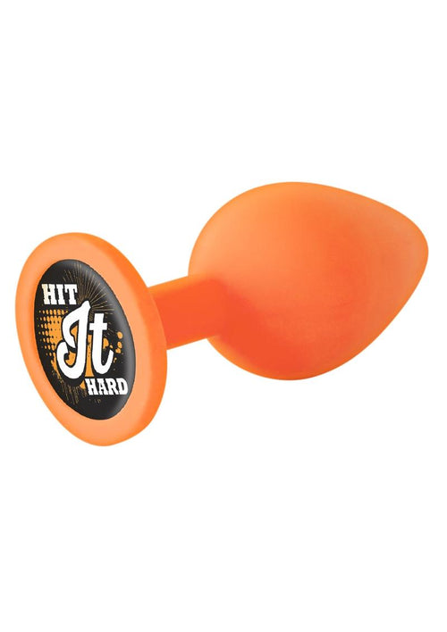 Load image 1 in gallery view. The 9's - Booty Talk Silicone Butt Plug Hit It Hard - Orange