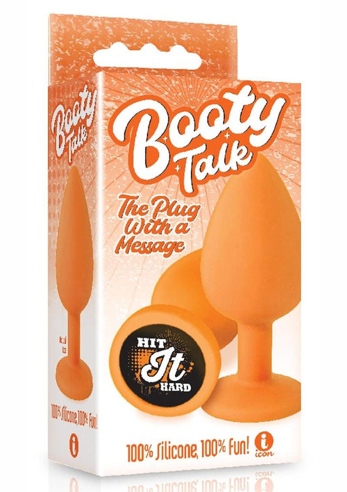 Load image 1 in gallery view. The 9's - Booty Talk Silicone Butt Plug Hit It Hard - Orange