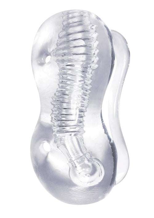 Load image 1 in gallery view. The 9's - Clear Stroke Twister Masturbator - Clear - 5.25in