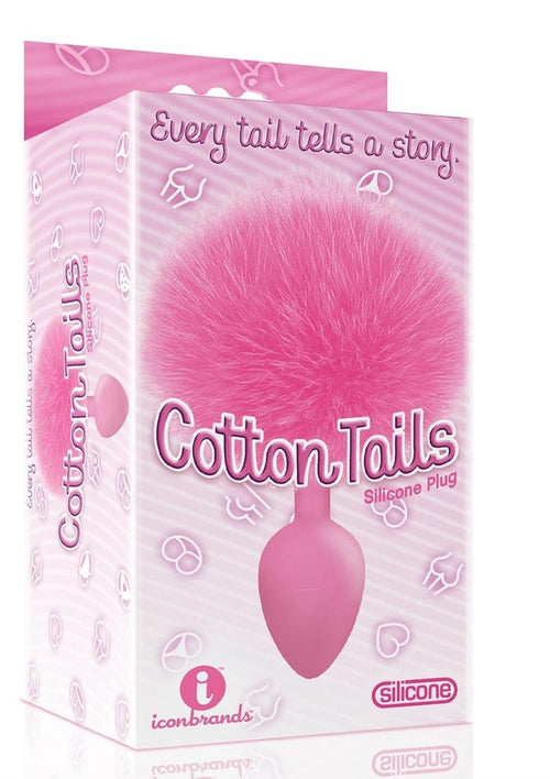 Load image 1 in gallery view. The 9's - Cottontails Silicone Bunny Tail Butt Plug - Pink