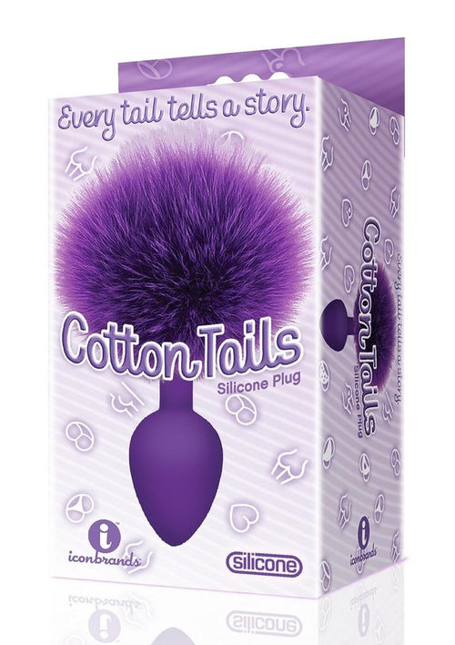 Load image 1 in gallery view. The 9's - Cottontails Silicone Bunny Tail Butt Plug - Purple