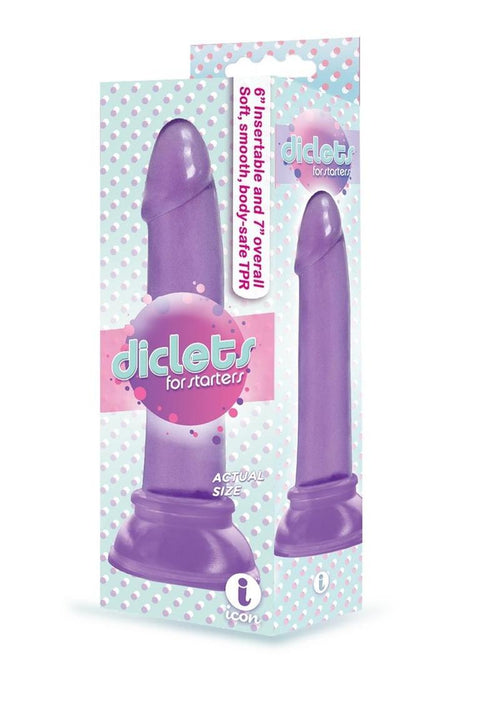 Load image 1 in gallery view. The 9's - Diclets Jelly Dildo - Purple - 7in