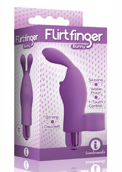 Load image 1 in gallery view. The 9's - Flirt Finger Silicone Bunny - Purple