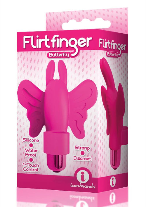 Load image 1 in gallery view. The 9's - Flirt Finger Silicone Butterfly - Pink