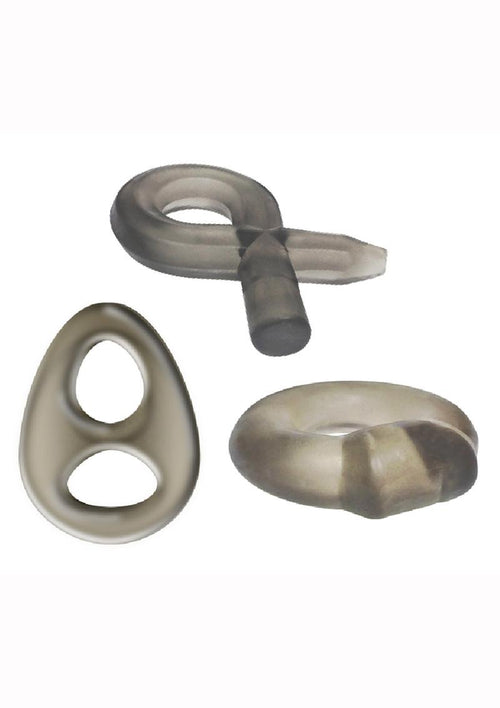 Load image 1 in gallery view. The 9's - Phat Rings Smoke 2, Chunky Cock Rings - Smoke