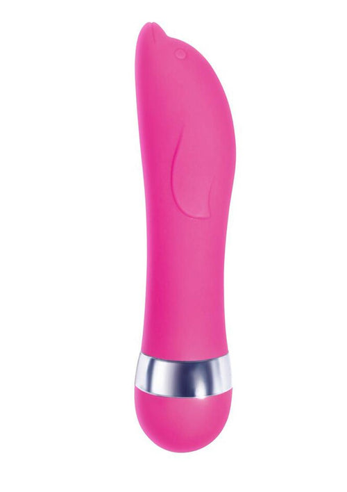 Load image 1 in gallery view. The 9's - Pinkies, Dolphy Silicone Mini Vibrator - Pink - 4.5in