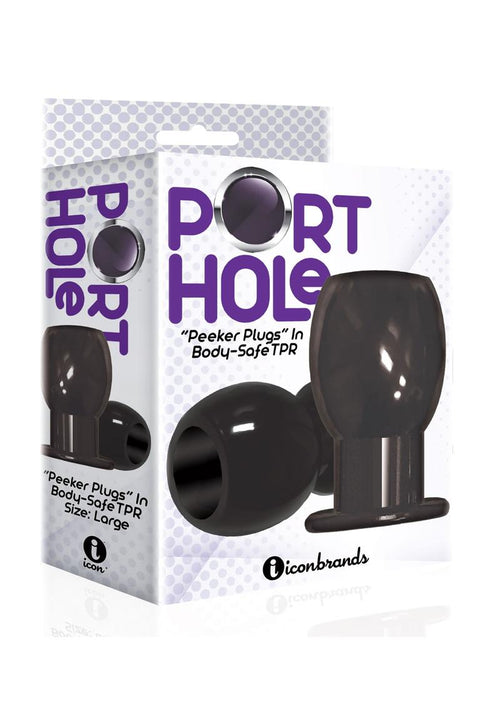 Load image 1 in gallery view. The 9's - Port Hole Hollow Butt Plug - Black