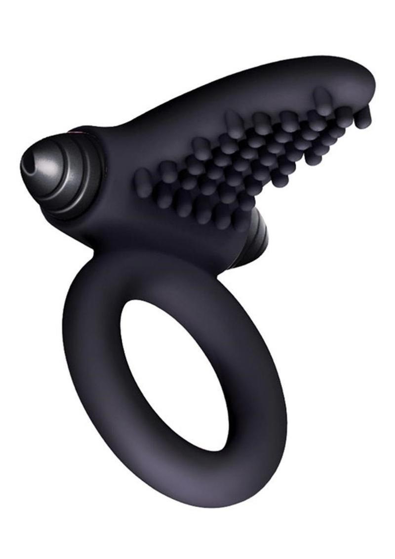 The 9's - S-Bullet Ring Tongue Silicone Vibrating Cock Ring THE 9`S