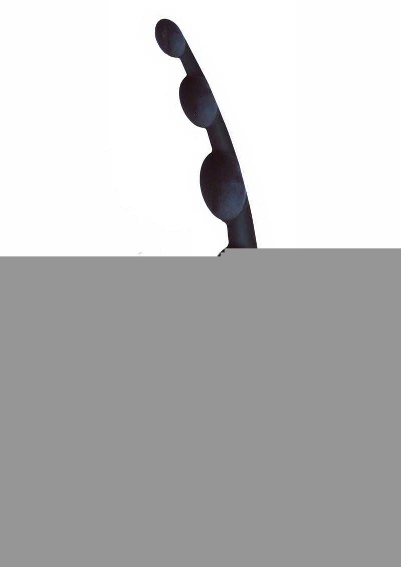 The 9's - S-Curves Silicone Anal Beads - Black