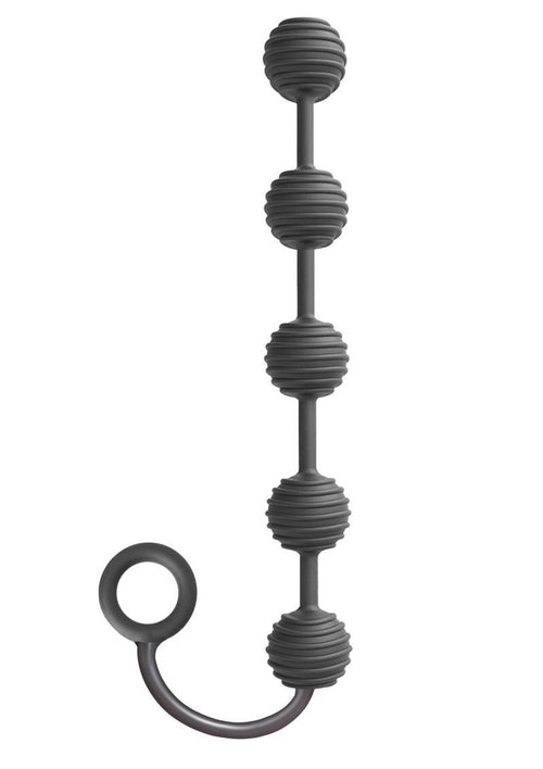 Load image 1 in gallery view. The 9's - S Drops Silicone Anal Beads - Black
