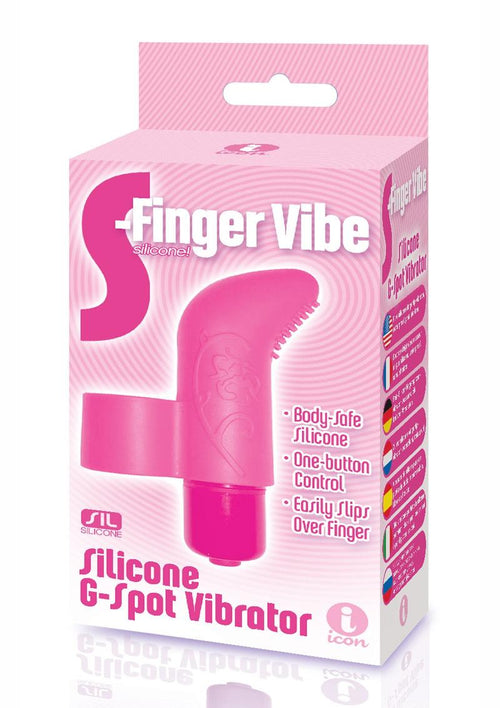 Load image 1 in gallery view. The 9's - S-Finger Silicone G-Spot Vibrator - Pink