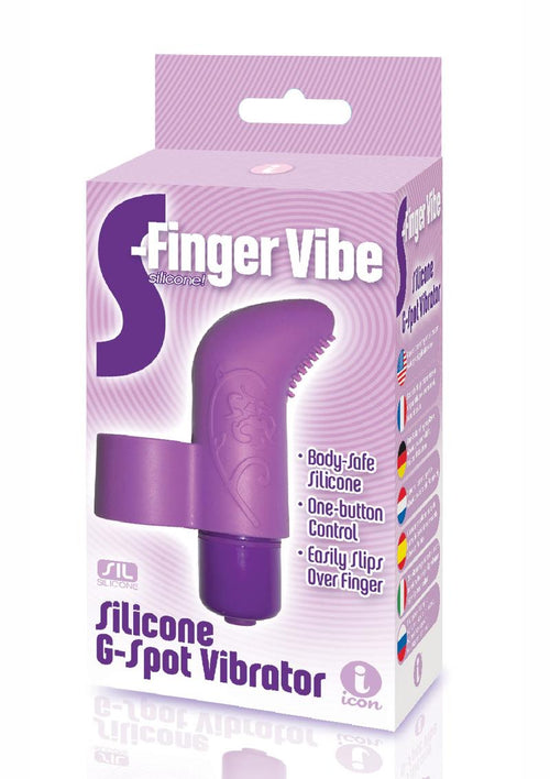 Load image 1 in gallery view. The 9's - S-Finger Silicone G-Spot Vibrator - Purple