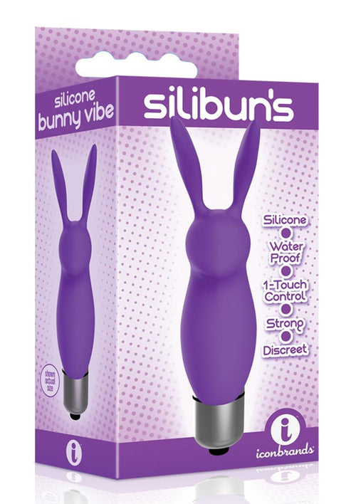Load image 1 in gallery view. The 9's - Silibuns Silicone Bunny Bullet - Purple