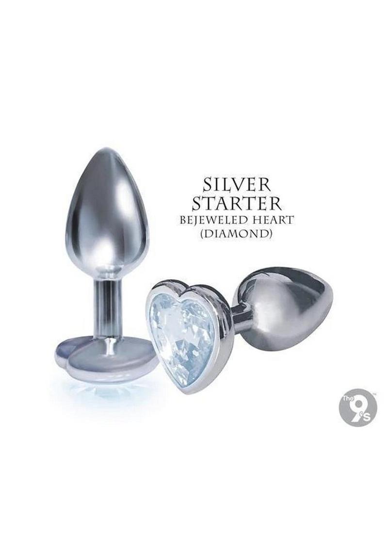 The 9's - The Silver Starter Bejeweled Heart Stainless Steel Plug THE 9`S