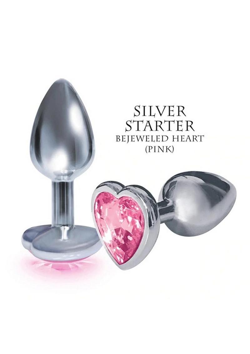 The 9's - The Silver Starter Bejeweled Heart Stainless Steel Plug THE 9`S