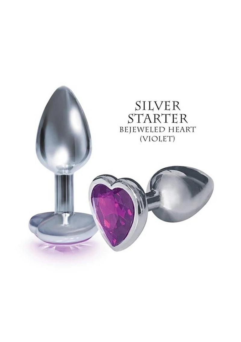 The 9's - The Silver Starter Bejeweled Heart Stainless Steel Plug THE 9`S