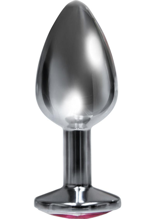 Load image 1 in gallery view. The 9's - The Silver Starter Bejeweled Stainless Steel Plug - Pink