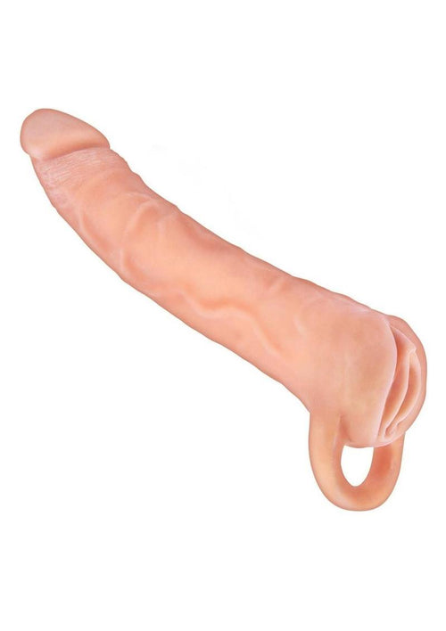 Load image 1 in gallery view. The Great Extender 2 In 1 Extender and Masturbator - Vanilla - 8in