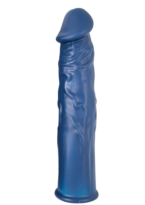 Load image 1 in gallery view. The Greatest Extender Silicone Penis Sleeve - Blue - 7.5in