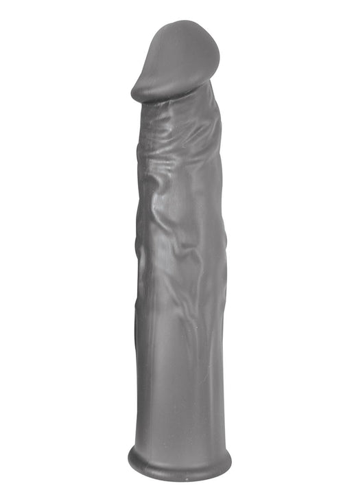 Load image 1 in gallery view. The Greatest Extender Silicone Penis Sleeve - Gray/Grey - 7.5in