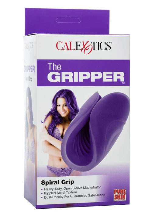 Load image 1 in gallery view. The Gripper Spiral Grip Masturbator - Purple