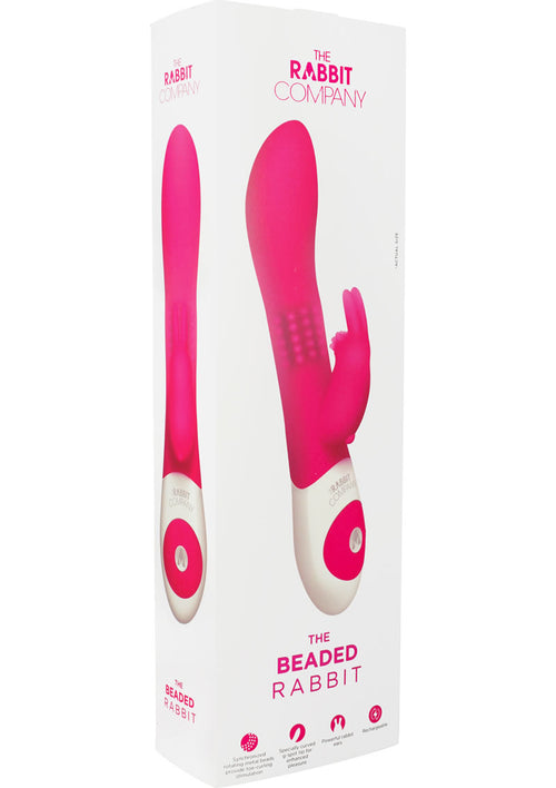 Load image 1 in gallery view. The Beaded Rabbit Rechargeable Silicone G-Spot Vibrator - Pink