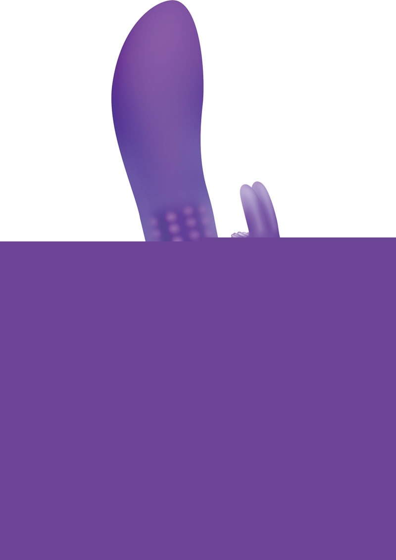 The Beaded Rabbit Rechargeable Silicone G-Spot Vibrator - Purple
