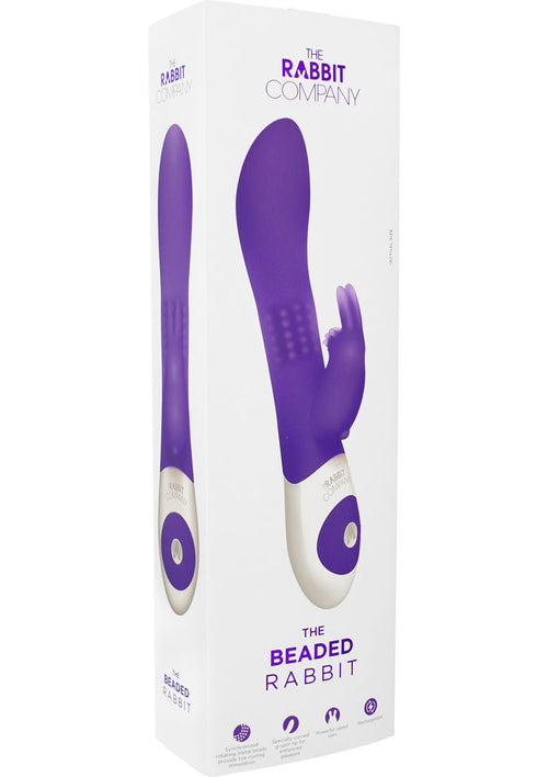 Load image 1 in gallery view. The Beaded Rabbit Rechargeable Silicone G-Spot Vibrator - Purple