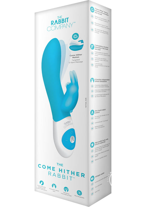 Load image 1 in gallery view. The Come Hither Rabbit Rechargeable Silicone G-Spot Vibrator - Blue