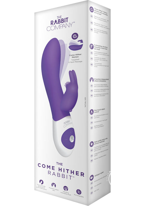 Load image 1 in gallery view. The Come Hither Rabbit Rechargeable Silicone G-Spot Vibrator - Purple