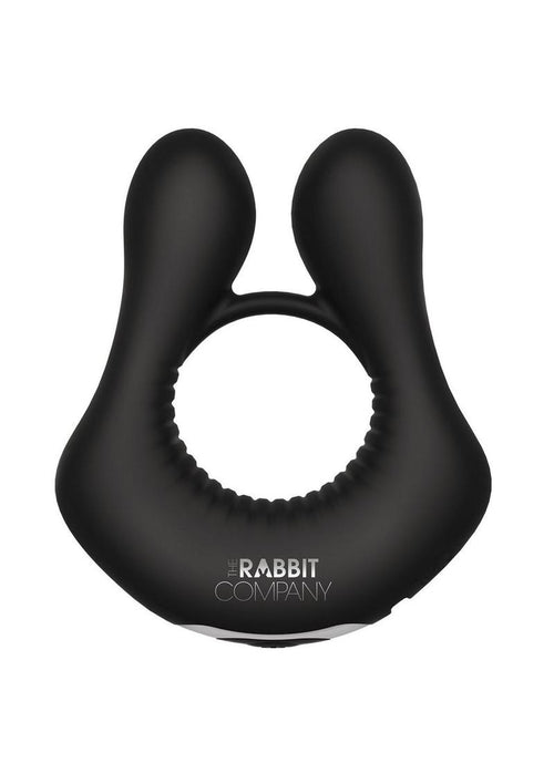 Load image 1 in gallery view. The Deluxe Rabbit Ring Rechargeable Silicone Couples Ring - Black