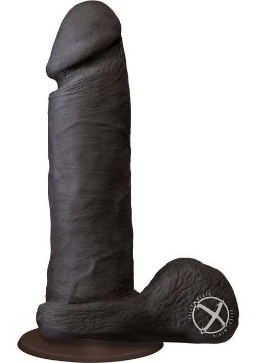 Load image 1 in gallery view. The Realistic Cock Ultraskyn Dildo - Black/Chocolate - 6in
