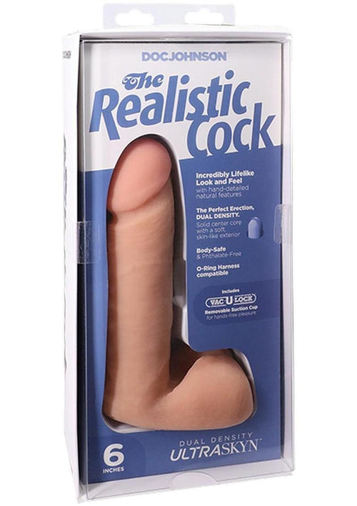 Load image 1 in gallery view. The Realistic Cock Ultraskyn Dildo - Vanilla - 6in
