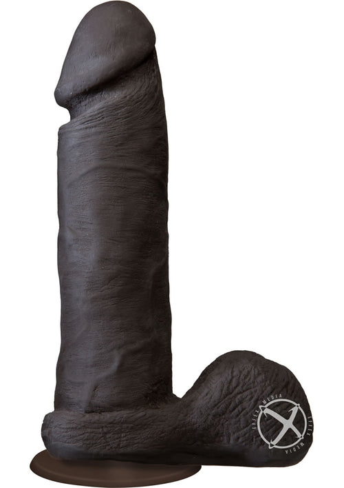 Load image 1 in gallery view. The Realistic Cock Ultraskyn Dildo - Black - 8in