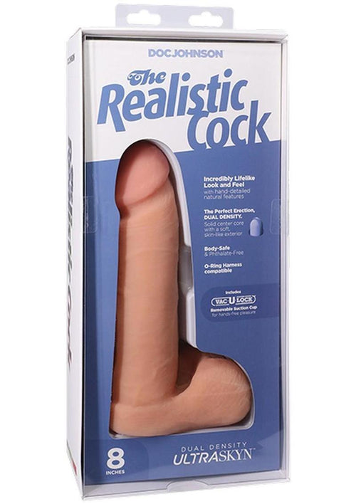 Load image 1 in gallery view. The Realistic Cock Ultraskyn Dildo - Vanilla - 8in