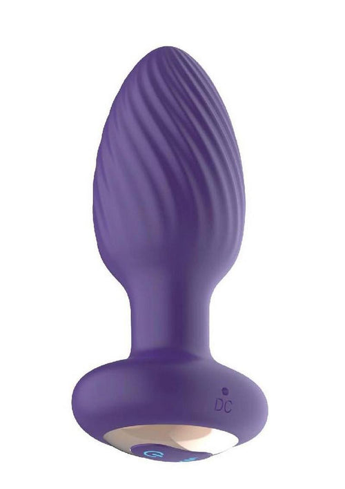 Load image 1 in gallery view. The Royal Rotating Anal Plug Rechargeable Silicone with Remote - Purple
