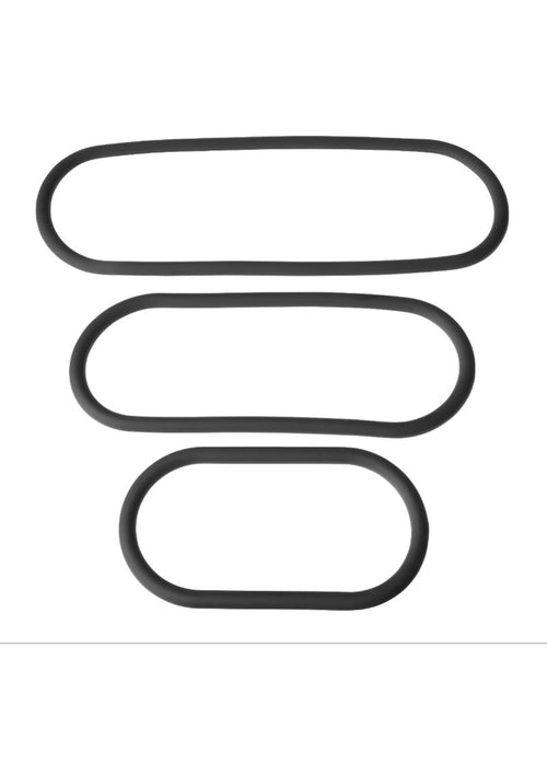Load image 1 in gallery view. The Xplay Mix Pack Wrap Ring Silicone Slim 6, 9 - Black - 12in - 3 Pack