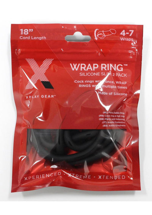 Load image 1 in gallery view. The Xplay Wrap Ring Silicone Slim - Black - 18in - 2 Pack