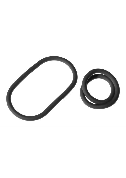 Load image 1 in gallery view. The Xplay Wrap Ring Silicone Slim - Black - 9in - 2 Pack