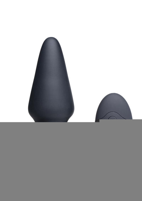 Load image 1 in gallery view. Thump-It Rechargeable Silicone Thumping Anal Plug with Remote Control - Black - Large