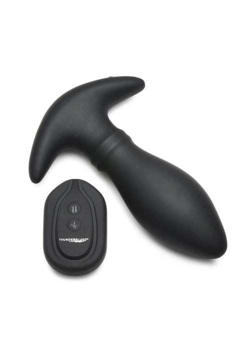 Load image 1 in gallery view. Thunder Plugs Rim Slide 7x Sliding Ring Silicone Rechargeable Butt Plug with Remote Control - Black