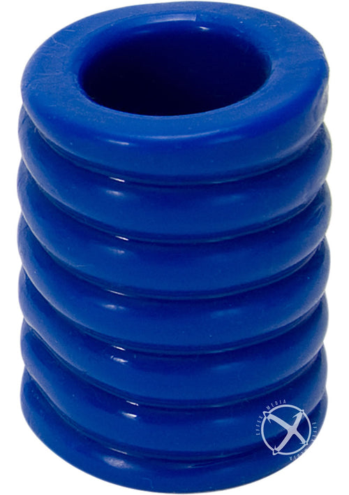 Load image 1 in gallery view. Titanmen Ribbed Stretch-To-Fit Cock Cage - Blue