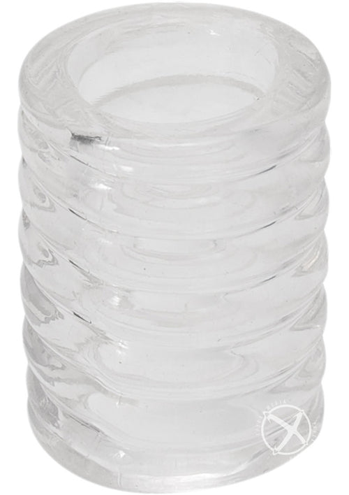 Load image 1 in gallery view. Titanmen Ribbed Stretch-To-Fit Cock Cage - Clear