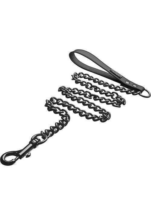 Load image 1 in gallery view. Tom Of Finland Gun Metal Leash - Gray/Metal