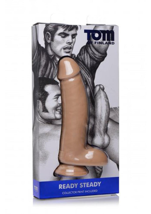 Load image 1 in gallery view. Tom Of Finland Ready Steady Realistic 10.25in Dildo - Vanilla