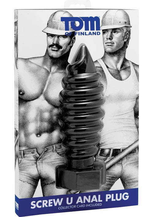 Load image 1 in gallery view. Tom Of Finland Screw U Anal Plug - Black